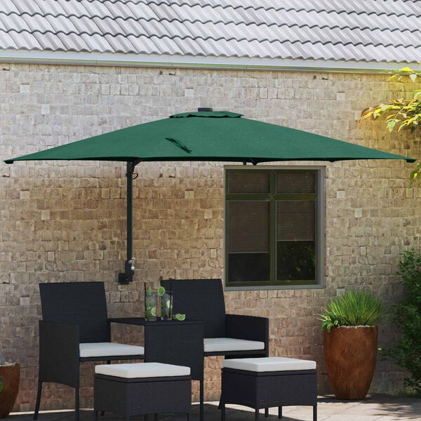 vidaXL Dārza parasols Zaļa 248,5 x 247,5 x 160 cm