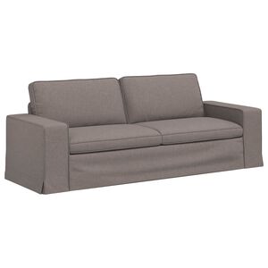 vidaXL Dīvāns Pelēkbrūna 222 x 80 x 82 cm audums