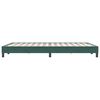 vidaXL Box Spring Gulta bez matrača Tum&scaron;i zaļa 160x220 cm samts