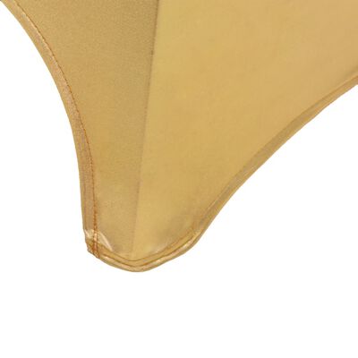 vidaXL krēslu pārvalki, 6 gab., elastīgi, zelta krāsa
