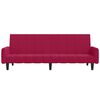 vidaXL 2-vietīga dīvāngulta, vīnsarkans samts