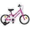 vidaXL Bērnu Velosipēds 14 Collas no 3-5 gadiem Rozā balta