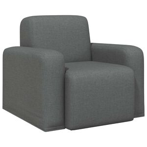 vidaXL Atpūtas krēsls Tum&scaron;i pelēka Audums