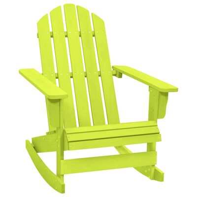 vidaXL dārza šūpuļkrēsls, egles masīvkoks, zaļš