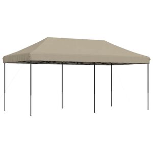 vidaXL Balles telts 292 x 580 x 315 cm Pelēkbrūna Oksforda audums