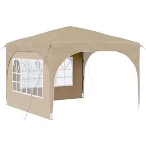 vidaXL Pop-up svinību teltis 290 x 290 x 245 cm Krēmkrāsa