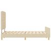 vidaXL Gultas rāmis ar galvas klāju Krēmkrāsa 140 x 190 cm audums