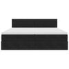 vidaXL Glabā&scaron;anas gulta ar matraci ar galvas klāju Melna 100 x 200 cm