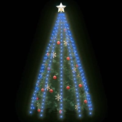 vidaXL Ziemassvētku lampiņas, 300 LED, 300 cm, zilas