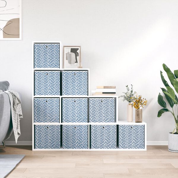 vidaXL salokāmas uzglabā&scaron;anas kastes 10 gab 32x32x32 cm neausts audums