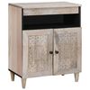 vidaXL Puse Balts izbalināts 60 x 33 x 75 cm Cieta mango koksne