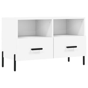 vidaXL TV skapītis, balts, 80x36x50 cm, inženierijas koks