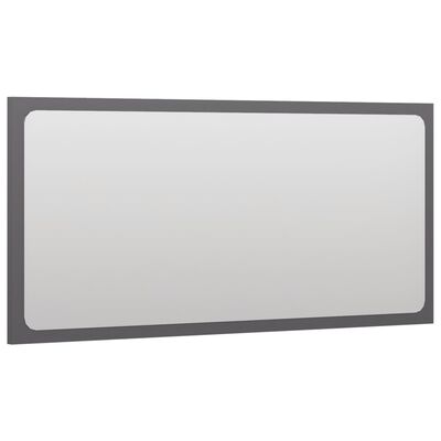 vidaXL vannasistabas spogulis, spīdīgi pelēks, 80x1,5x37 cm