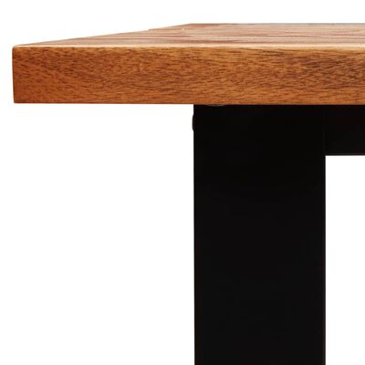 vidaXL galds, dabīgas formas malas, 140x80x75 cm, akācijas masīvkoks