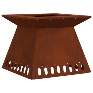 vidaXL Uguns bļoda Rūsa 48 x 48 x 40 cm Novecināts tērauds