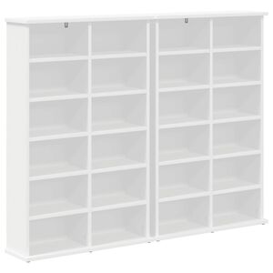 vidaXL CD skapis 2 gab. Balts 60 x 17 x 92 cm Inženierijas koks
