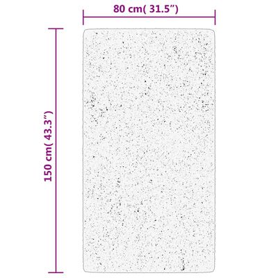 vidaXL paklājs ISTAN, gara spalva, spīdīgi pelēks, 80x150 cm