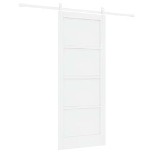 vidaXL Slīdo&scaron;ās durvis ORKDAL 83 x 202 cm Priedes masīvkoks Balts