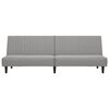 vidaXL divvietīga dīvāngulta ar kājsoliņu, gai&scaron;i pelēks samts