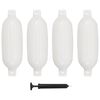 vidaXL laivas buferi, 4 gab., balti, 58,5x16,5 cm, PVC