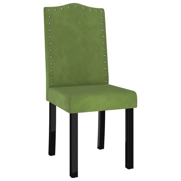 vidaXL virtuves krēsli, 4 gab., gai&scaron;i zaļ&scaron; samts