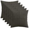vidaXL Spilvenu pārvalks 6 gab. ALMELO Antracīta 30 x 30 cm kordurojs