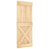 vidaXL Slīdo&scaron;ās durvis NARVIK Dabiska un melna 80 x 210 cm (213,5 cm)