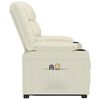 vidaXL masāžas krēsls, paceļams, krēmkrāsas mākslīgā āda