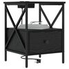 vidaXL Nakts skapītis ar atvilktni Melns ozolkoks 41,5 x 40,5 x 55 cm