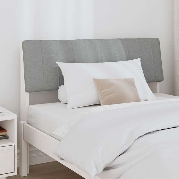vidaXL Mīkstināts gultas galvgalis Gai&scaron;i pelēks 100 cm