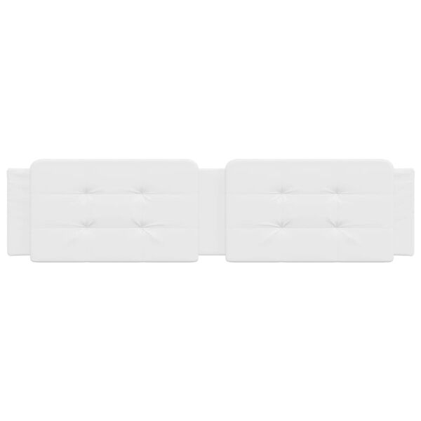 vidaXL galvgaļa spilvens, Zadar, balts, 200 cm, mākslīgā āda