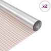 vidaXL Pa&scaron;līmējo&scaron;a spoguļa plēve 45 x 100 cm 2 gab. Sudraba PET