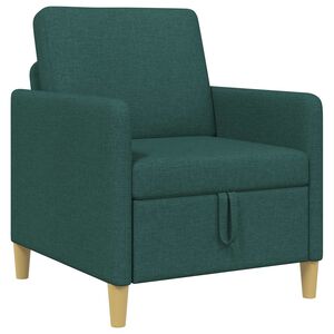 vidaXL Sofas ar uzglabā&scaron;anu Tum&scaron;i zaļ&scaron; 72 x 78 x 87 cm Poliesters