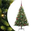 vidaXL Mākslīgā izliektā Ziemassvētku egle ar 150 LED gaismām Zaļa