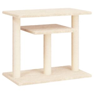 vidaXL nagu asinā&scaron;anas stabi ar platformām, krēmkrāsas, 62,5 cm