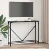 vidaXL Konsoles galds Melns ozolkoks 102 x 23 x 75 cm