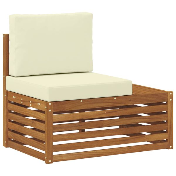 vidaXL Āra dīvānu komplekts ar spilvenu 2 Gabals Dabisks un krējuma