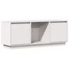 vidaXL TV plaukts, balts, 110,5x35x44 cm, priedes masīvkoks