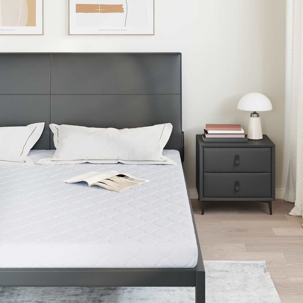 vidaXL Matracis Balts 200 x 200 cm Žakarda audums