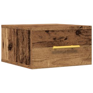 vidaXL Nakts skapītis Vecs koks 35 x 35 x 20 cm Inženierijas koks