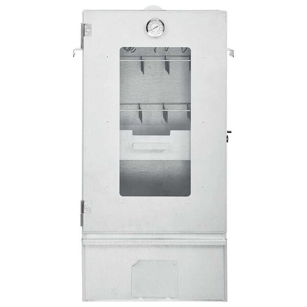 vidaXL kūpinātava ar galdu, cinkots tērauds