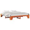 vidaXL Gultas rāmis Vaks brūns 180 x 200 cm Ciets priedes koks