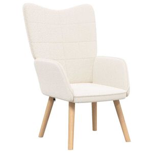 vidaXL atpūtas krēsls Krēmkrāsa 62 x 67 x 95,5 cm &Scaron;erpa Audums