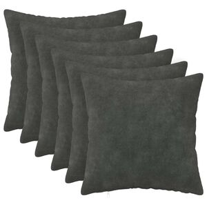 vidaXL Spilvens 6 gab. HEERLEN Antracīta 30 x 30 cm Mikro&scaron;ķiedru vilna