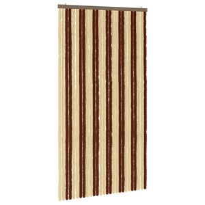 vidaXL Kukaiņu aizkars no &scaron;enila Brūna un bē&scaron;a 118 x 220 cm 100% PP