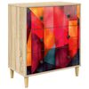 vidaXL Drīzā rokas HEESCH Krāsu bloku drukāts 66 x 36,5 x 75 cm Sonoma