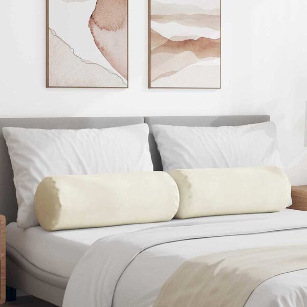 vidaXL Spilveni 2 pcs Krēmkrāsa &Oslash; 25 x 70 cm Korduroja audums