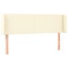 vidaXL gultas galvgalis ar LED, 147x16x78/88 cm, krēmkrāsas