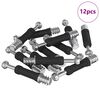 vidaXL Kameru slēdža skrūve 12 gab. Sudrabs un melns M6 x 40 mm Metāls