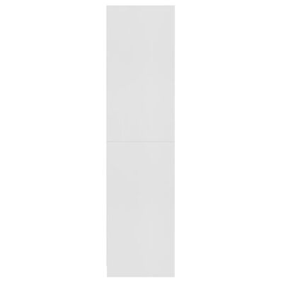 vidaXL skapis, 100x50x200 cm, balts, skaidu plāksne